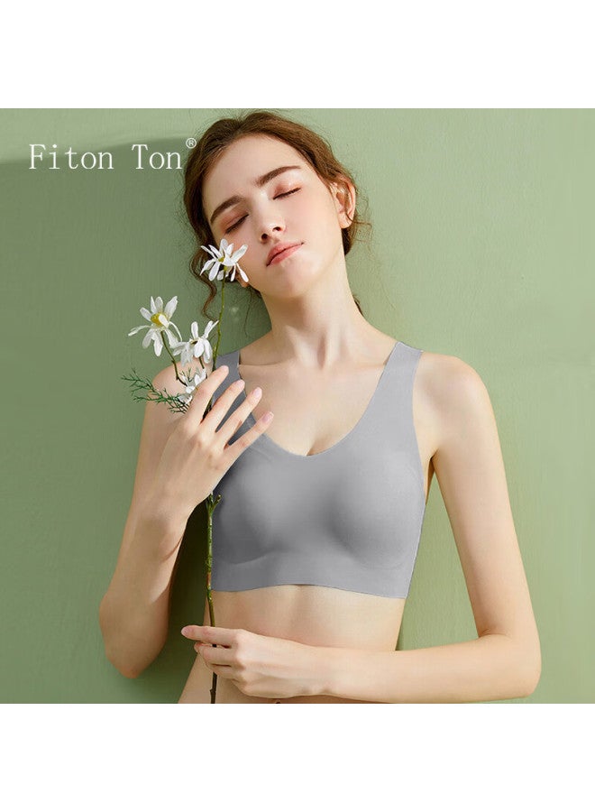 FitonTon Fitonton Two-piece Women's Underwear, Bra, Seamless Underwear, Side Support, Wireless, Push-up, Sports Bra  - Image 2