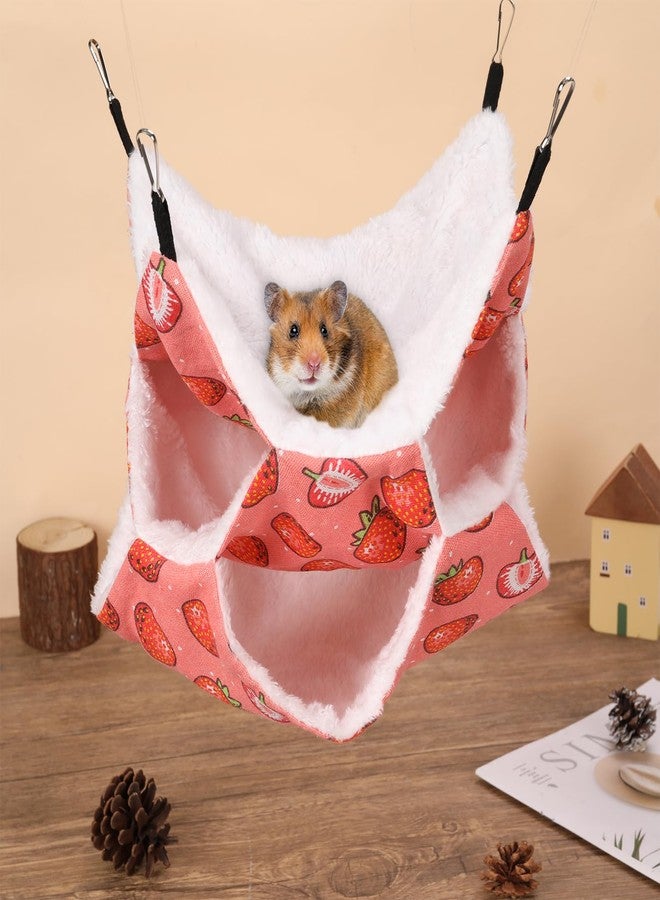 XINRUI 3 Layer Guinea Pig Cage Hammock, Cute Rat Hamster Hanging Hammock Bed Soft Warm Small Animals House Cage Accessories Toy for Ferret Squirrel Chinchilla Parrot Sugar Glider - Image 5
