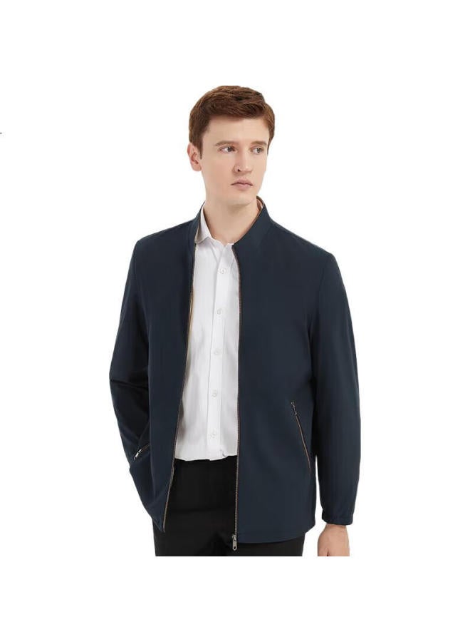 Romon Men'S Jacket, Middle-Aged And Young Men'S Spring And Autumn Stand-Collar Business Casual Solid Color Workwear Jacket, Dad'S Outfit, Men'S Clothing - Image 1