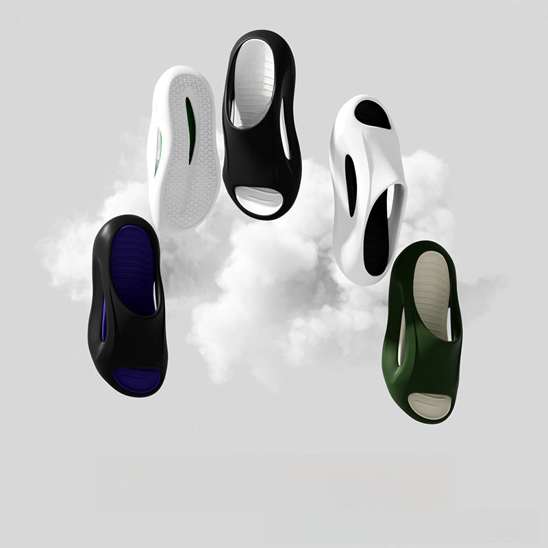 2024 Crescent Sports Slippers Non-Slip EVA Unisex Black + Black - Image 5