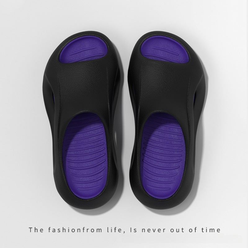 2024 Crescent Sports Slippers Non-Slip EVA Unisex Black + Black - Image 3