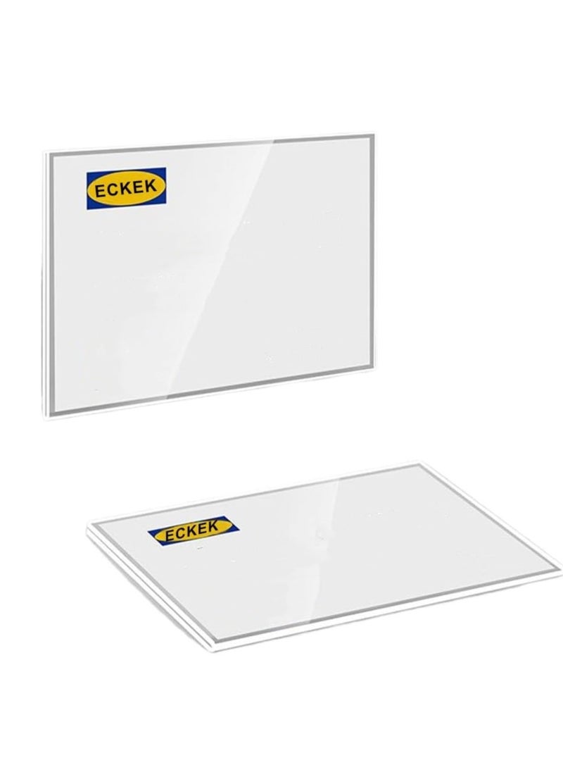 Eckek Eckek  Mini Acrylic Sign Holder Self Adhesive Price Card Displays Stand 10 Pack  - Image 2