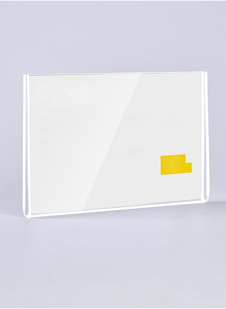 Eckek Eckek  Mini Acrylic Sign Holder Self Adhesive Price Card Displays Stand 10 Pack  - Image 3