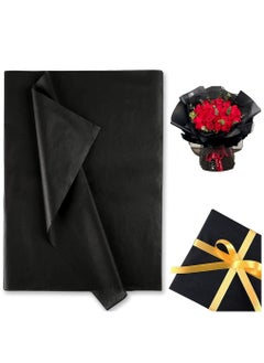 HomarKet 50 Sheets Tissue Paper 50x75 cm Gift Wrap Paper Bulk Art Tissue Gift Wrapping Accessory Paper for Graduation Birthday Party Decor Black  - Image 1