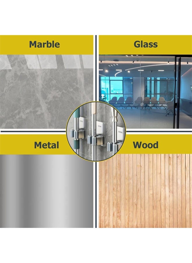 هومستر حزمة حامل المكسرة من 4 ، حائط مثبت 304 الفولاذ المقاوم للصدأ مضاد للصدأ ومكافحة الانزلاق حامل مسح ، للمنزل والمطبخ والحمام والحديقة - Image 5