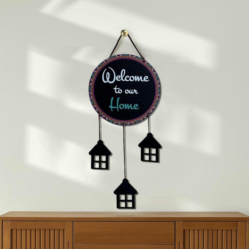 DECORIQUE Wooden Wall Hanging Welcome Sign Decorative Quote Board For Home, Door, Entrance, Hall & Office - Rustic Wall Art & Housewarming Gift Item,25 Cm - Image 5