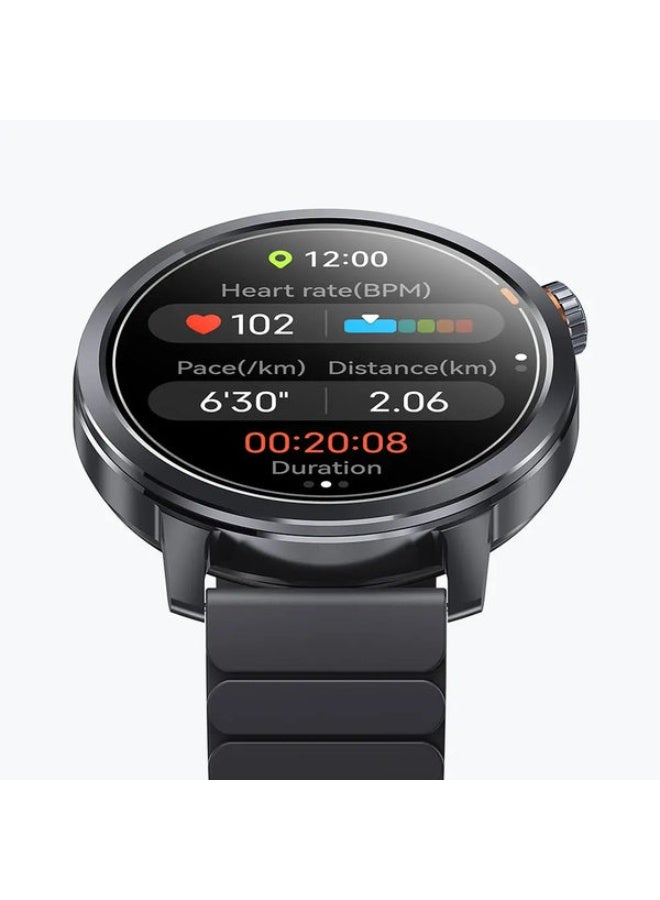 KOSPET ساعة ORB الذكية بشاشة AMOLED مقاس 1.43 بوصة، هيكل وحزام رمادي - Image 3