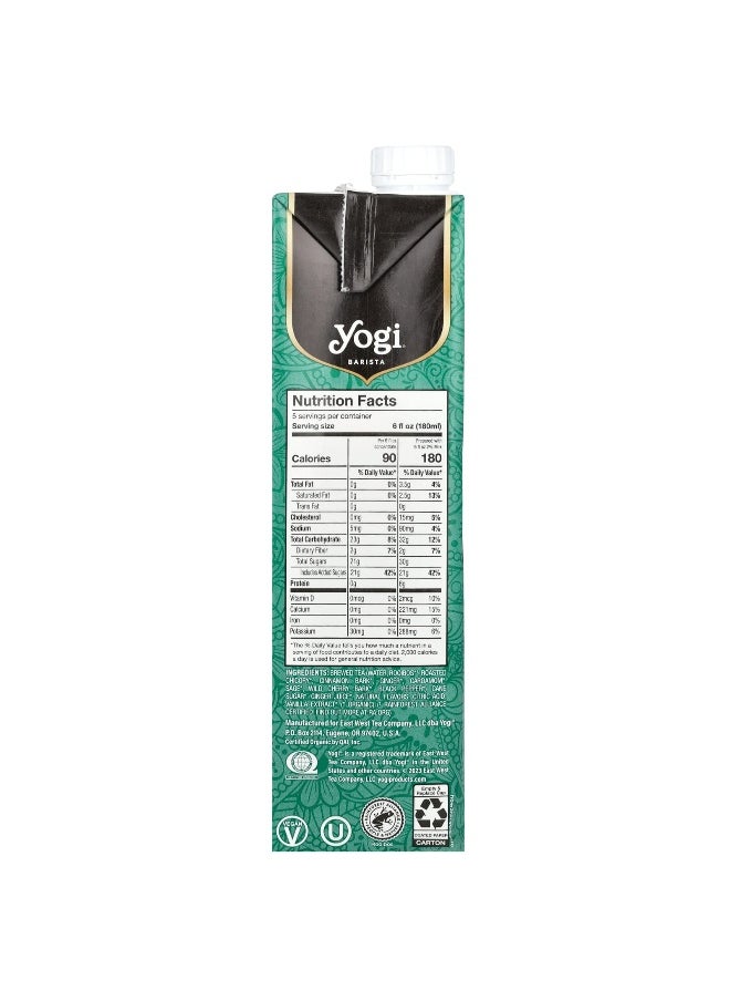 Yogi Tea Yogi Tea, Barista, Organic Chai Latte, Rooibos Tea Concentrate, Caffeine Free, 32 fl oz (946 ml)  - Image 2