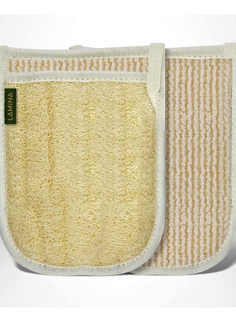Sponge Bath Glove - Natural Exfoliating Glove with Loofah Pads for Body Cleansing and Powerful Skin Care  - Image 5