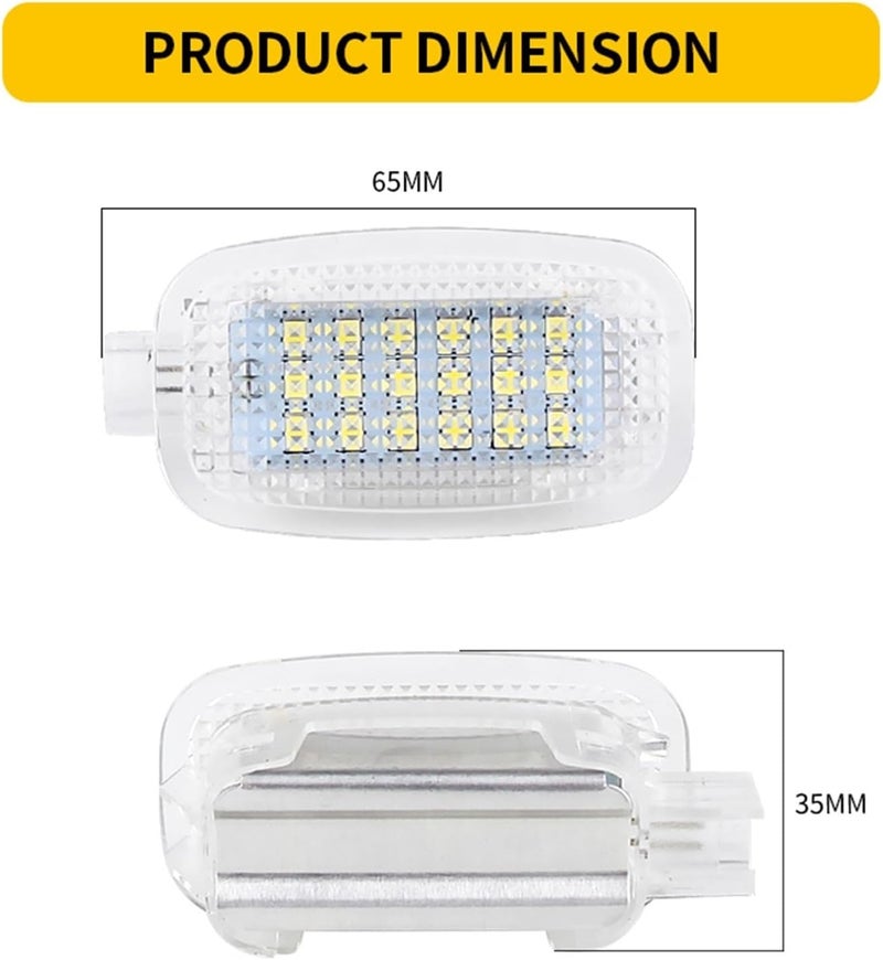 QASULER 2x LED Luggage Interior Light for Benz - Image 4