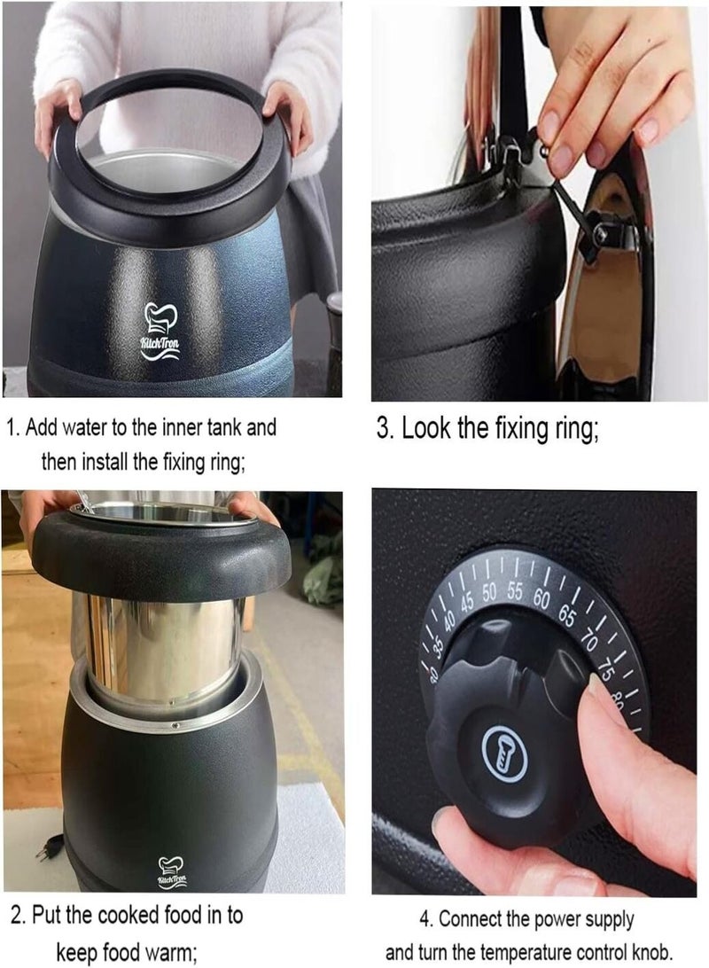 كيتسترون غلاية حساء الطعام بسعة 10 لتر ، جهاز تسخين الحساء الكهربائي التجاري مع التحكم في درجة الحرارة ، للمطعم والعائلة الكبيرة - Image 4