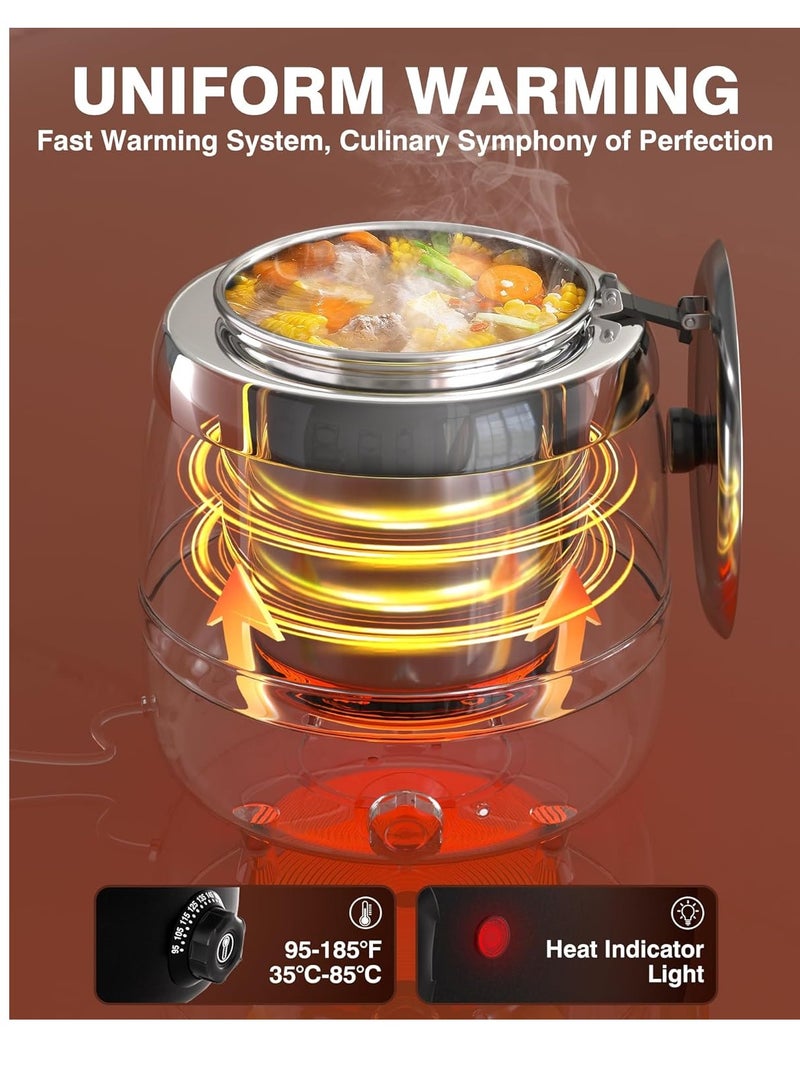 كيتسترون غلاية حساء الطعام بسعة 10 لتر ، جهاز تسخين الحساء الكهربائي التجاري مع التحكم في درجة الحرارة ، للمطعم والعائلة الكبيرة - Image 3