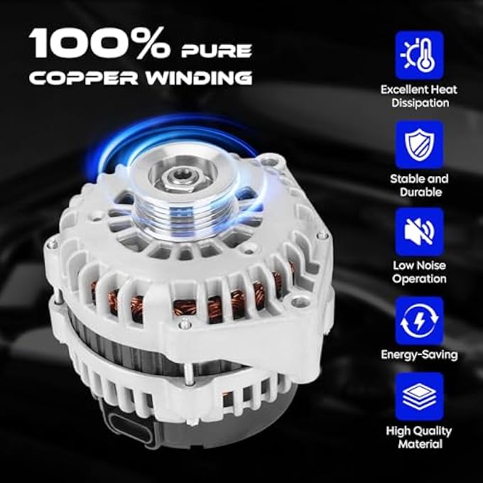 SEHNSUCHT Alternator Replacement New Fit for Chevrolet Express 1500 2500 3500 2001-2002, for Silverado 1500 2500 1999-2002, for Savana 1500 2500 3500 2001-2002, for Sierra 1500 2500 1999-2002 - Image 5