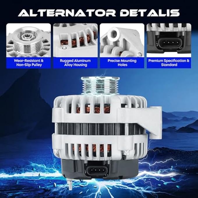 SEHNSUCHT Alternator Replacement New Fit for Chevrolet Express 1500 2500 3500 2001-2002, for Silverado 1500 2500 1999-2002, for Savana 1500 2500 3500 2001-2002, for Sierra 1500 2500 1999-2002 - Image 2