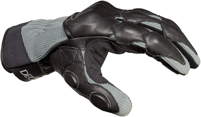 DECADE قفازات الشارع من ديكيد موتورسبورت - أسود ورمادي - Image 2