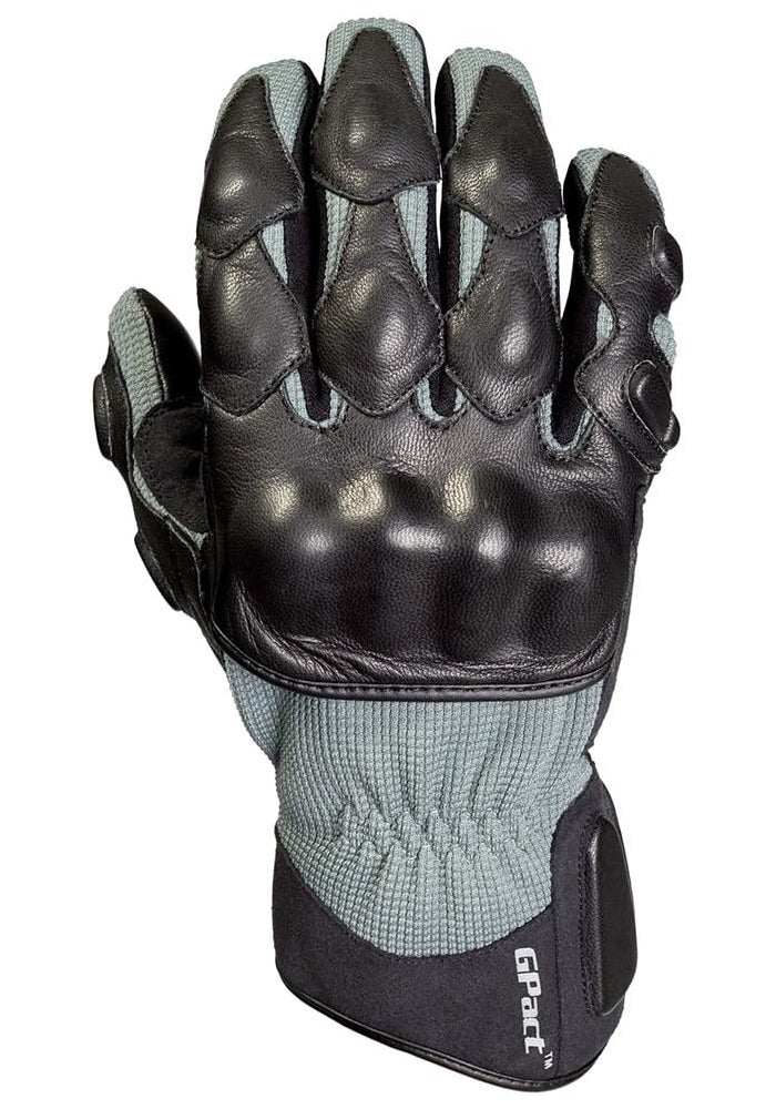 DECADE قفازات الشارع من ديكيد موتورسبورت - أسود ورمادي - Image 1