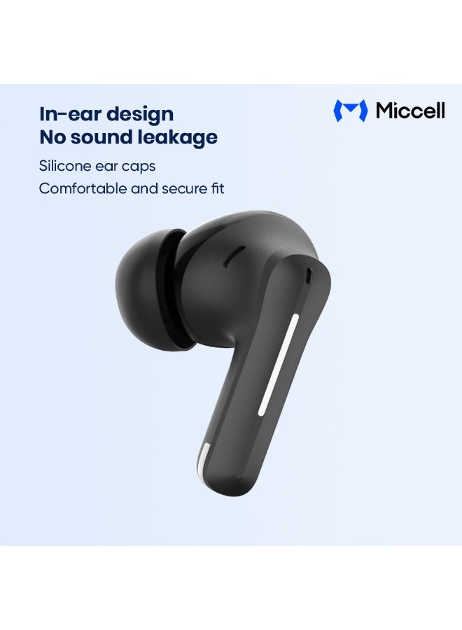 ميكسل سماعات أذن لاسلكية داخل الأذن Miccell BH116B بتقنية بلوتوث 5.4 وعمر بطارية 20 ساعة ومحرك 13 ملم - Image 1