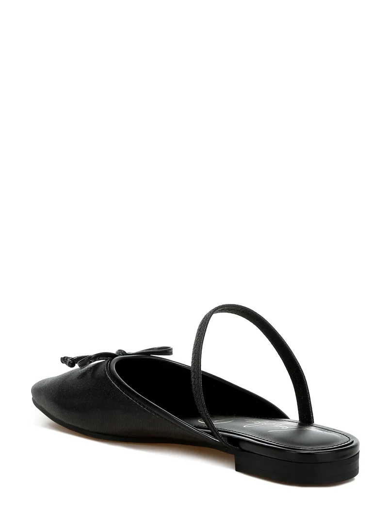 London Rag Glitter Ballet Mules in Black