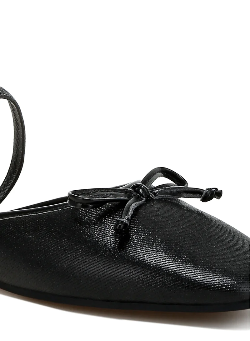 London Rag Glitter Ballet Mules in Black