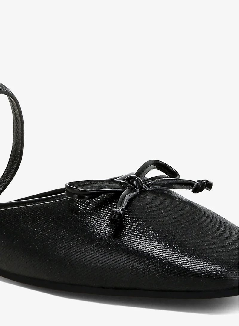 London Rag Black Glitter Ballet Mules in Black for Women | Best Price UAE