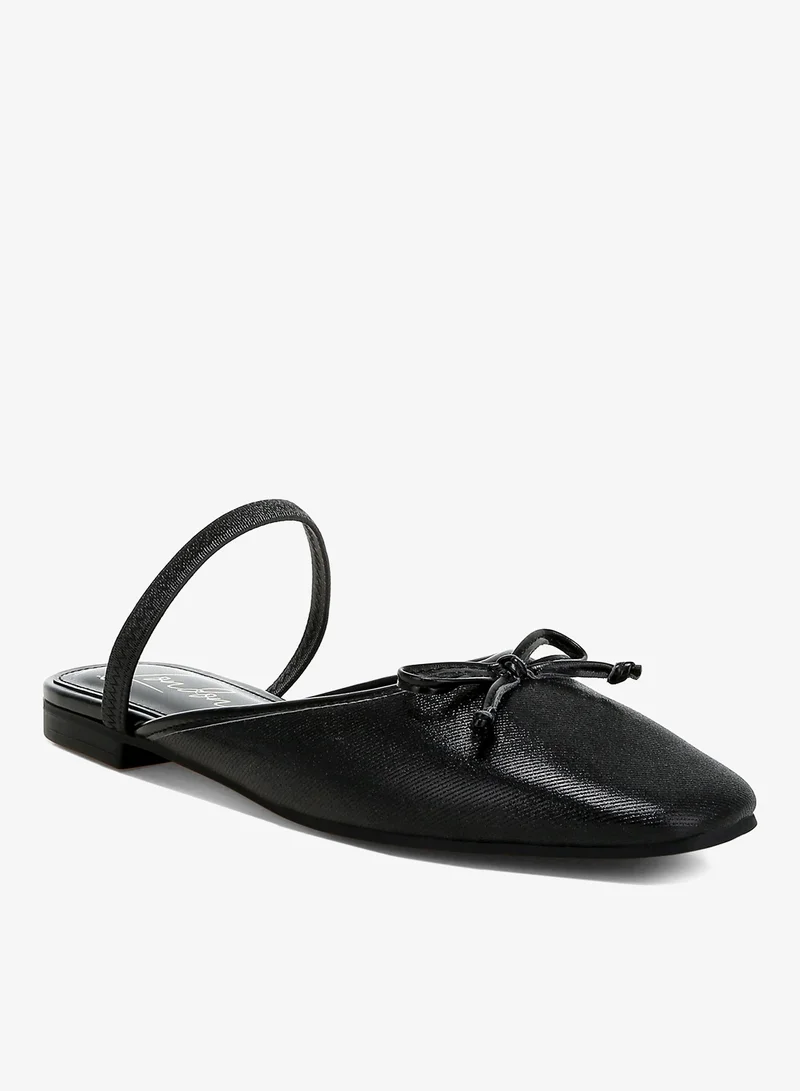 London Rag Black Glitter Ballet Mules in Black for Women | Best Price UAE