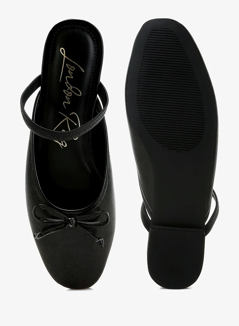 London Rag Black Glitter Ballet Mules in Black for Women | Best Price UAE