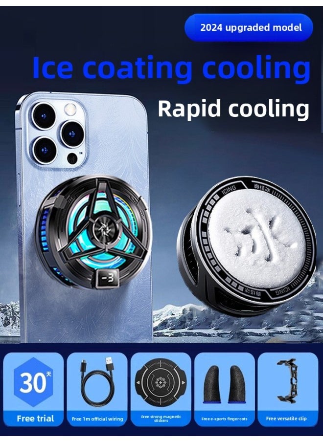 Generic Mobile Phone Radiator Water-cooled Semiconductor Cooling Artifact Suitable For HuaweiFor AppleFor XiaomiBlack Shark Iqoo Live Broadcast Game-Color:[top-end Icing Model] TEC Semiconductor Overclocking Forced Cooling  15 Seconds To Freezing Point ❄ Warm  - Image 1