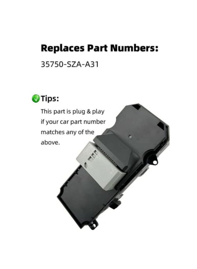 SDYYDS Master Power Window Door Switch 35750-SZA-A31 for 2008-2015 Honda Pilot EX EX-L / 2009-2014 Acura TSX - Image 4