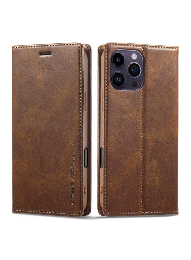 Case For iPhone 16 Pro RFID Anti-theft Leather Phone Case