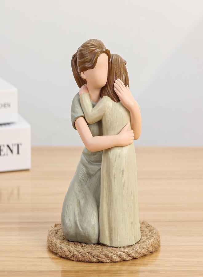 Hensonever Mother and Daughter Figurine Sculpture, Sculpted Hand-Painted Figure Love My Daughter Gift for Mother’s Day Anniversary Birthday - Image 3