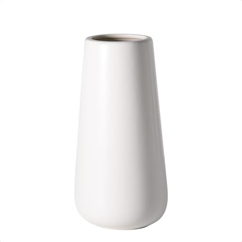 D'vine Dev Dvine Dev 8 Inch Ceramic Flower Vase Matte Finishing Minimalist Design for Home Dcor Bedroom Living Room Centerpieces Office White VSXHD1 - Image 1