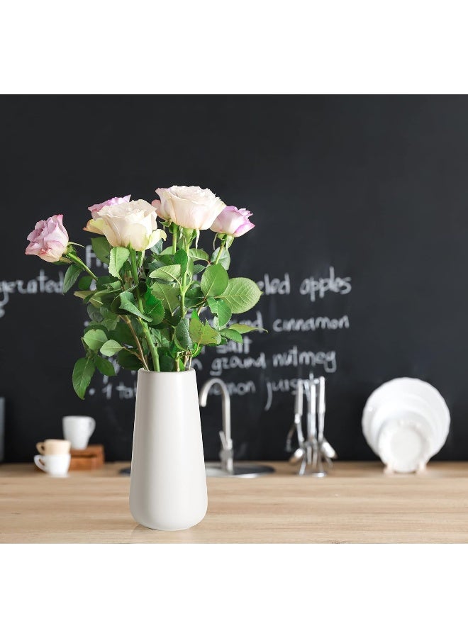 D'vine Dev Dvine Dev 8 Inch Ceramic Flower Vase Matte Finishing Minimalist Design for Home Dcor Bedroom Living Room Centerpieces Office White VSXHD1 - Image 4