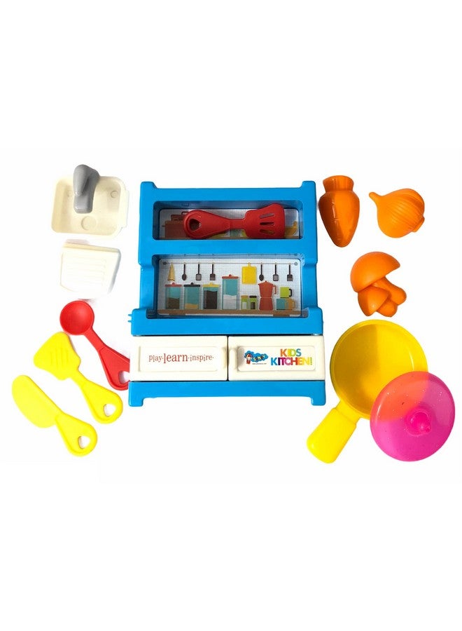بلوسوم مجموعة أدوات مطبخ تظاهرية من البلاستيك من بلوسوم، 11 قطعة، مع لعبة طعام للأطفال، مواد غير سامة وخالية من مادة BPA، مجموعة طبخ للبنات والأولاد، لعبة لعب الأدوار (متعة المطبخ) - Image 4