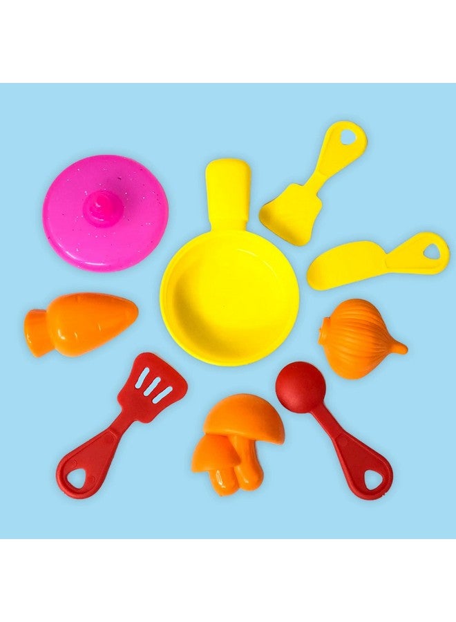 بلوسوم مجموعة أدوات مطبخ تظاهرية من البلاستيك من بلوسوم، 11 قطعة، مع لعبة طعام للأطفال، مواد غير سامة وخالية من مادة BPA، مجموعة طبخ للبنات والأولاد، لعبة لعب الأدوار (متعة المطبخ) - Image 2