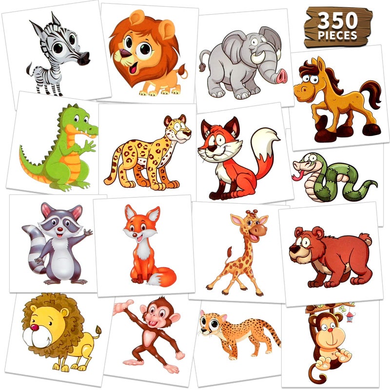 Waterproof Temporary Tattoos For Kids  350 Pieces  Animals Insects and Sea Animals  Temporary Tattoo Sheets for Boys  Party Favor for Goody Bags  NontoxicSkinSafeCosmeticGrade