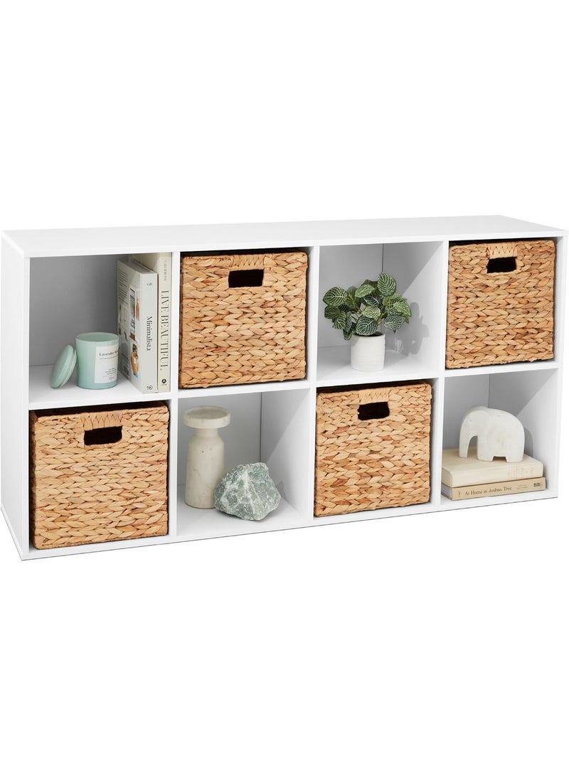 Chulovs 8-Cube Style Storage Organizer – 28.5cm Shelf Openings, Multi-Use as Bookcase & Display Shelf, Customizable (White) - Image 1