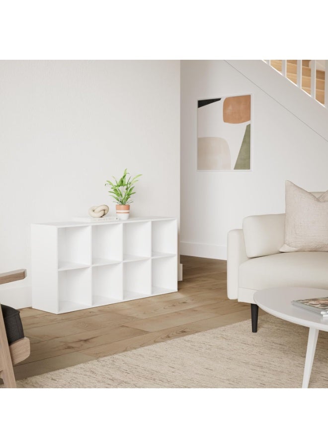 Chulovs 8-Cube Style Storage Organizer – 28.5cm Shelf Openings, Multi-Use as Bookcase & Display Shelf, Customizable (White) - Image 2