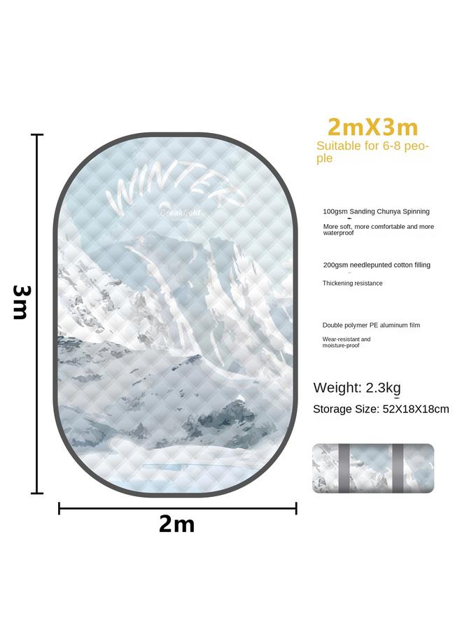 Bluejw Beifu Breakfield Thickened Ultrasonic Picnic Mat Outdoor Camping Mat Waterproof Portable Lawn Moistureproof Mat - Image 1