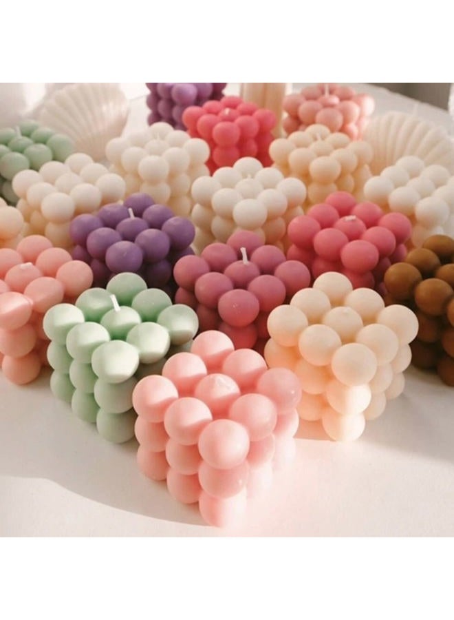 Actvty 3D Bubble Candle Molds - 6 Cavity Bubble Cube Silicone Mold for Candles Soap Making, Bubble Cake Mold for Baking Dessert Mousse Cake Jelly Ice Cream - Image 2