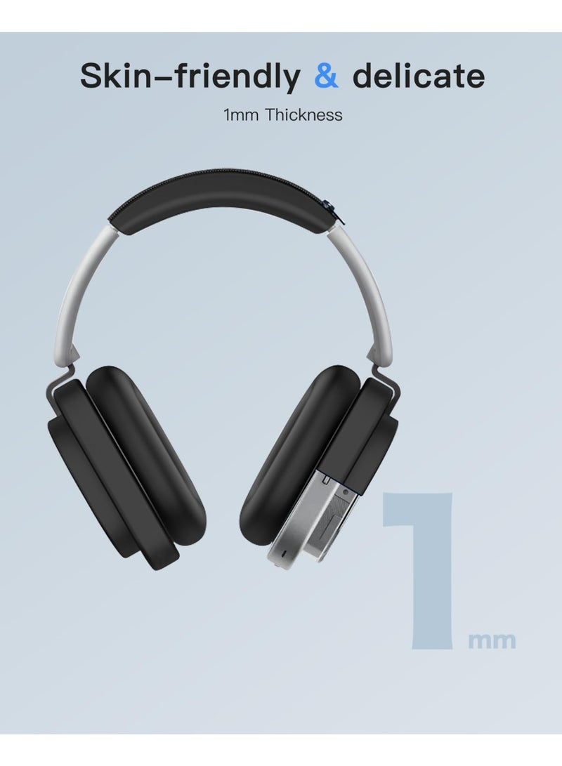 3-in-1 Silicone Case Cover for Nothing Headphone(1), Ear Pad Case Cover/Ear Cups Cover/Headband Cover,Nothing Headphone (1) Accessories, Washable & Sweatproof,Black - Image 5