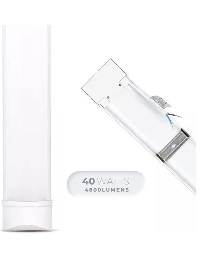 ESNCO 2 Packs LED Batten Lights 4FT 6500k Daylight,Low Profile Wall or Ceiling Surface Mounted Fitting for Home/Workshop/Office/School Restaurant  - Image 4