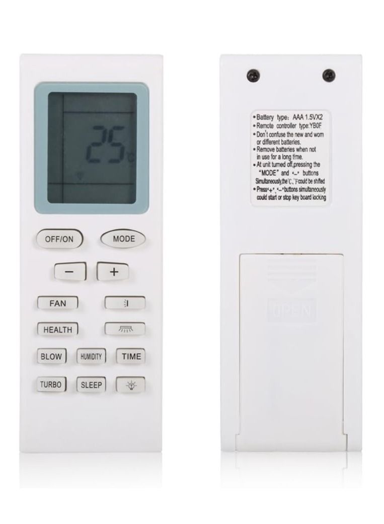 Remote Control, Air Conditioner Remote Control Portable Clock Timer Function for Gree YBOF for Household for Office for Hotel - Image 4