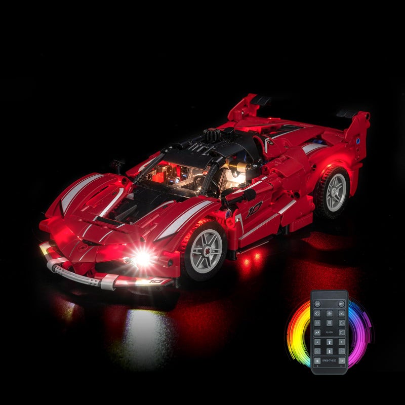Hilighting Upgraded Led Light Kit Compatible with Lego Technic Ferrari FXX K Building Set RC Version Compatible with Lego 42212 Model Not Included - Image 3