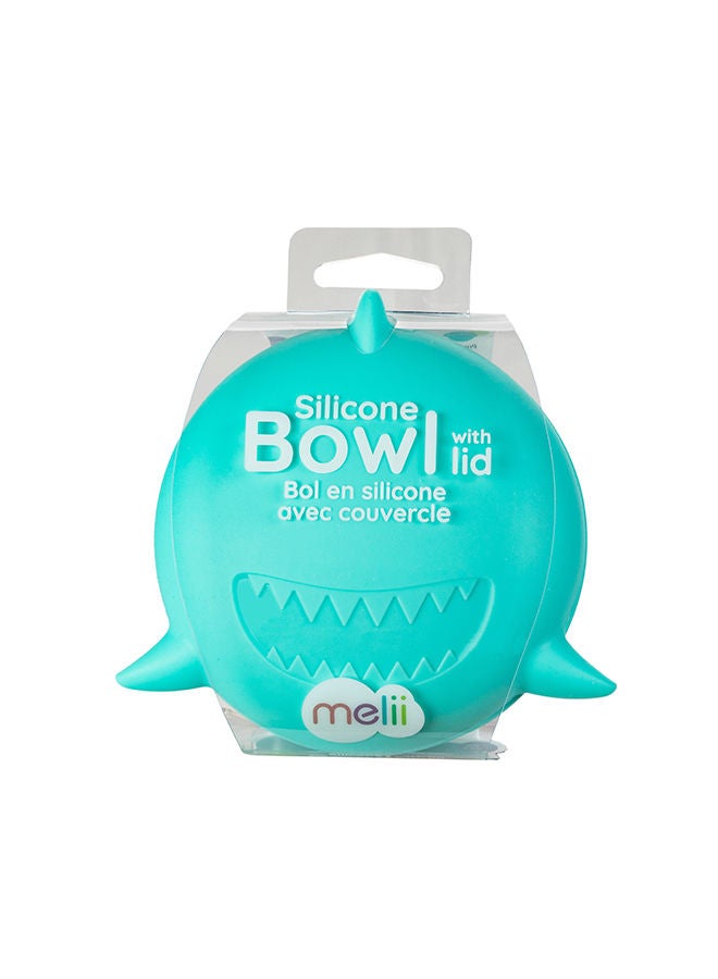 melii Silicone Shark Bowl With Lid 350 Ml - Image 1