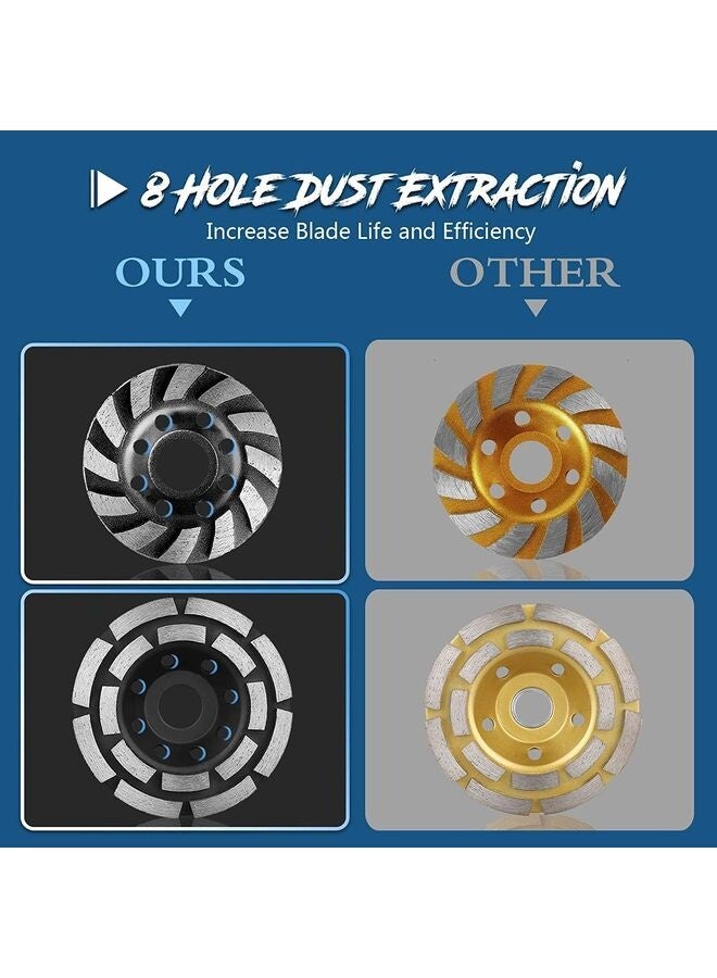 عجلات طحن كأس الماس، مجموعات عجلات طاحونة الزاوية شديدة التحمل لتلميع طاحونة الزاوية (أسود) - Image 4