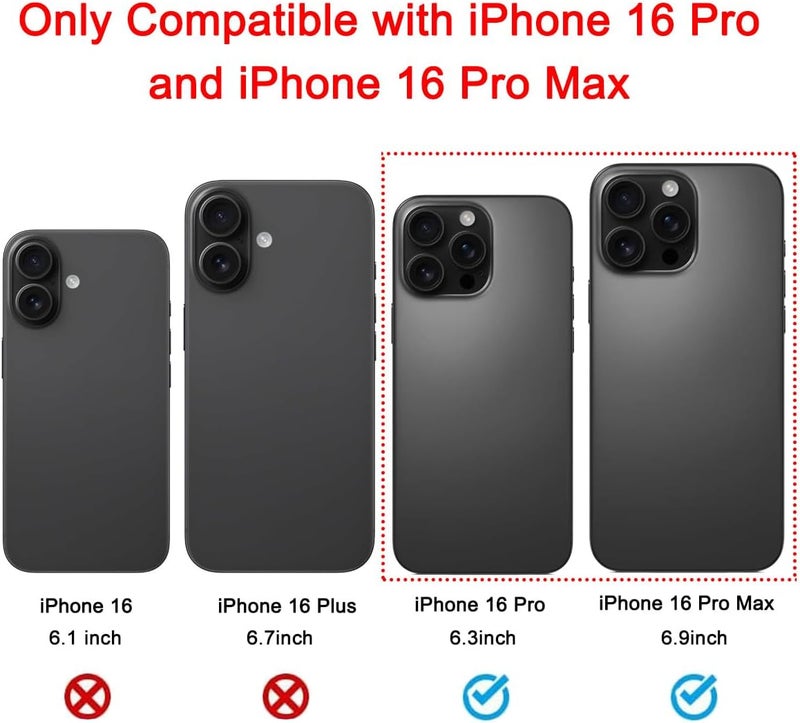 Perzework مجموعة عدسات كاميرا خلفية زجاجية بديلة 2 للإصدار iPhone 16 Pro و iPhone 16 Pro Max مع مجموعة أدوات الإصلاح - Image 2