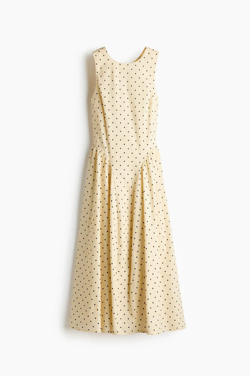 H&M Open-back cotton poplin dress