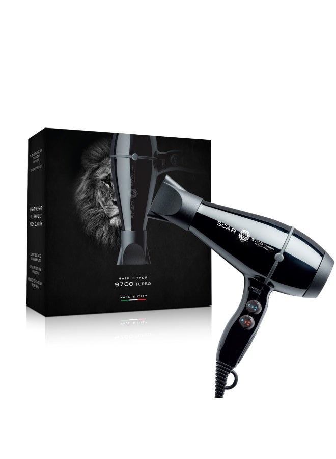 Scar 9700 Turbo Hair Dryer 2650W, Professional Fast Drying, Heat & Speed Settings - Image 1