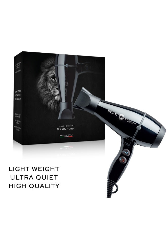 Scar 9700 Turbo Hair Dryer 2650W, Professional Fast Drying, Heat & Speed Settings - Image 3