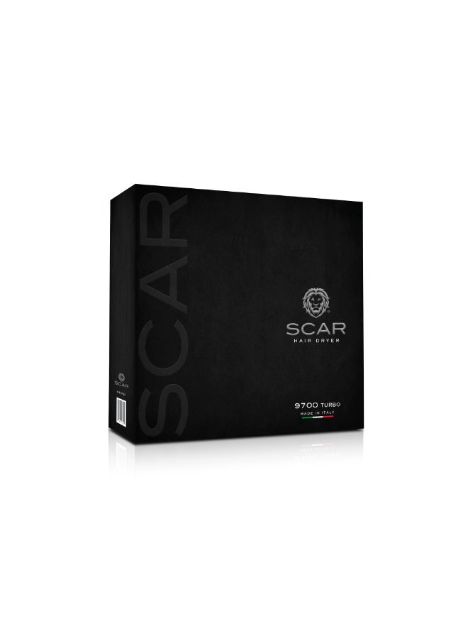 Scar 9700 Turbo Hair Dryer 2650W, Professional Fast Drying, Heat & Speed Settings - Image 5